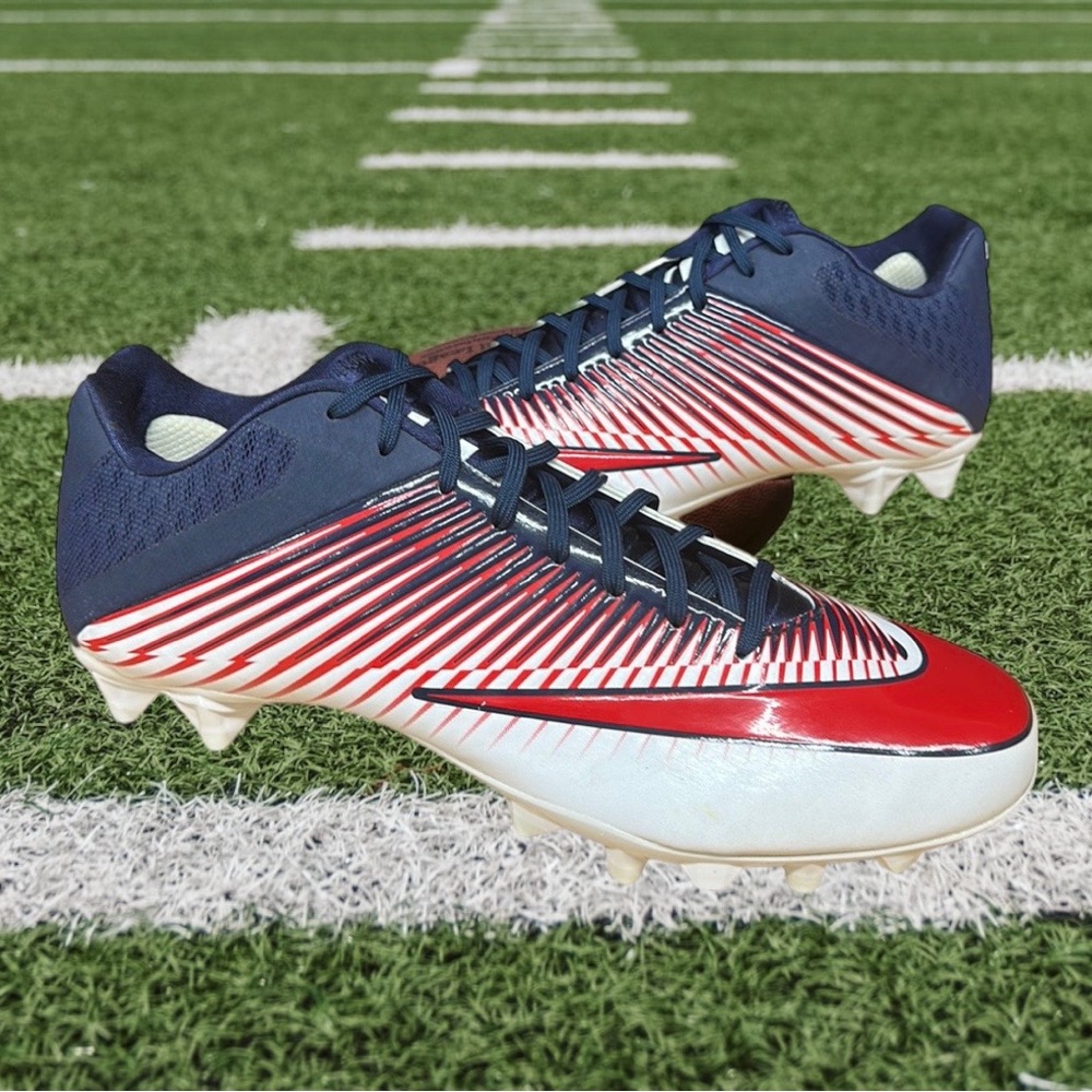 Nike Vapor Football Cleats Red White Blue #924070-413 Size Adult 15 New No Box